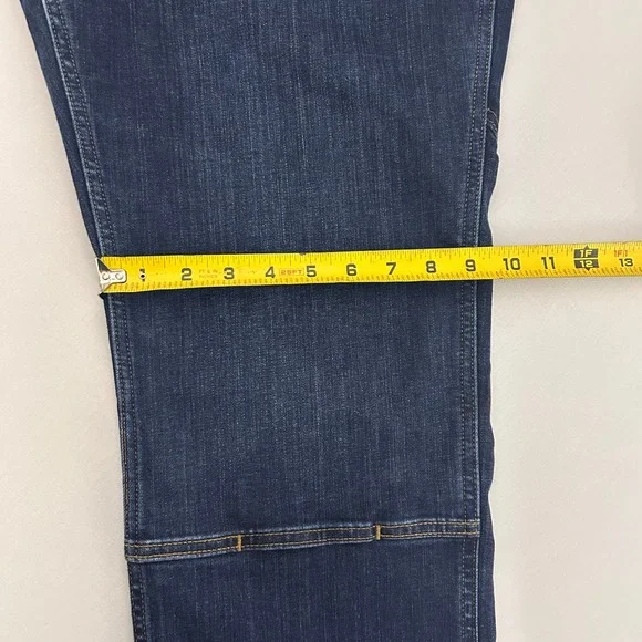 Carhartt Bib Overalls Womens 12/14 Short Dark Wash Denim Rugged Flex Double Knee - Picture 11 of 11